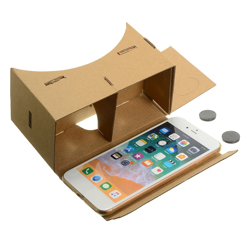 Прочные 3D VR Очки виртуальной реальности картон Google DIY очки для iPhone X XR 8 Galaxy S5 S6