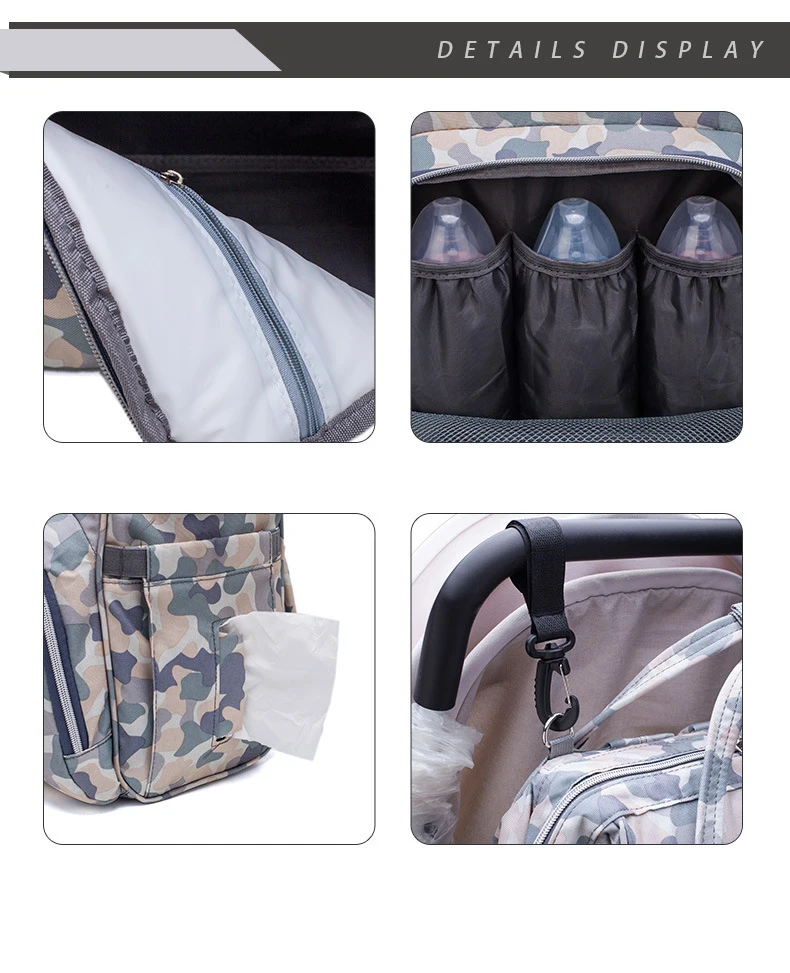 Lequeen New Style Diaper Bag Large Capacity Multi-functional Waterproof Mom Shoulder Backpack Diaper Bag
