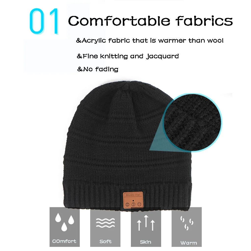 Bluetooth Beanie шапка музыкальная вязаная шапка с громкой связью стерео наушники bluetooth наушники