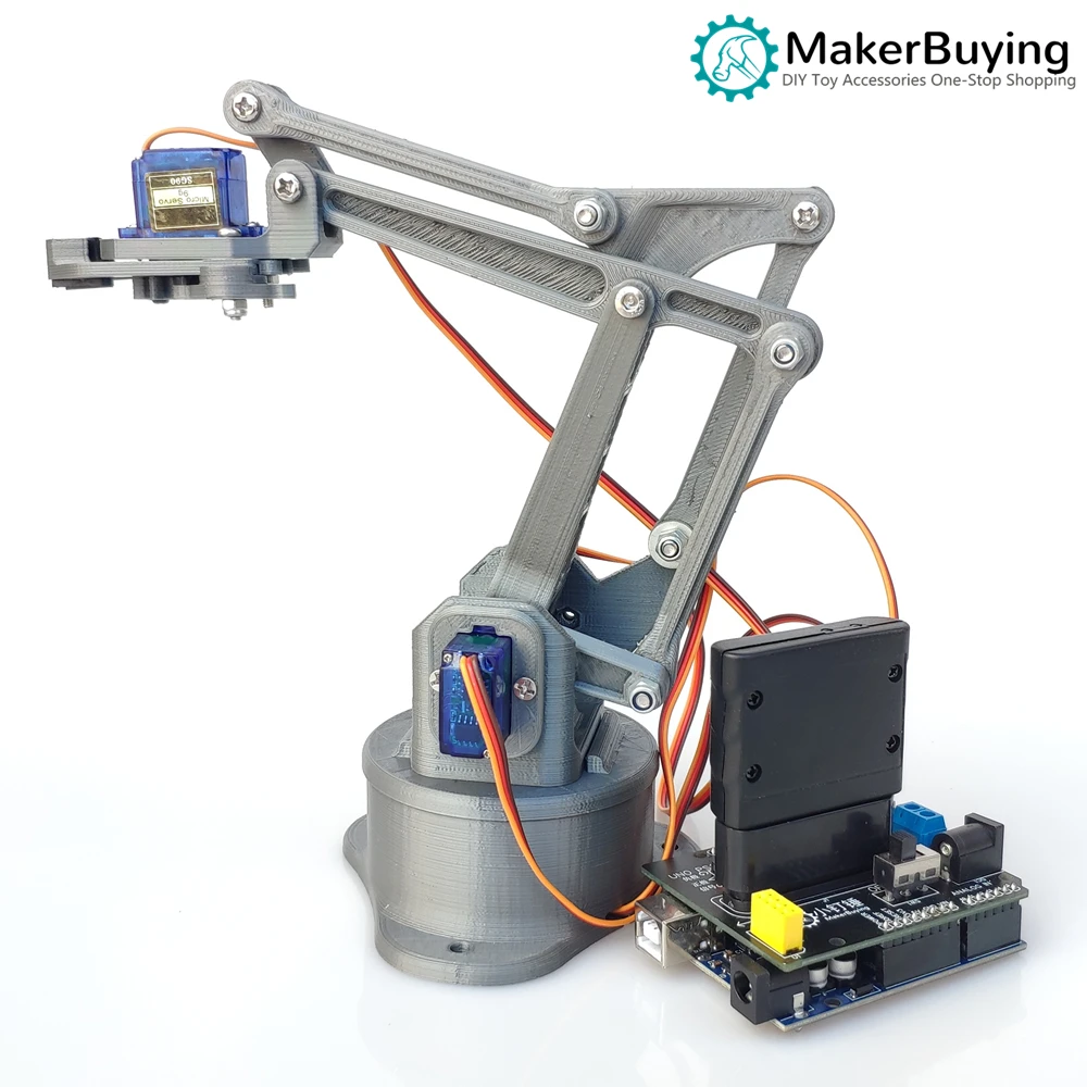 PS2 remote control four degrees of freedom 3D printing robotic arm kit for Arduino control learning kit DIY