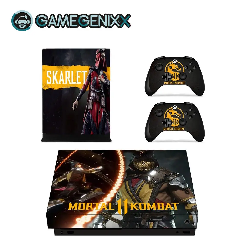 GAMEGENIXX виток винилопласта с наклейкой для консоли Xbox One X и 2 контроллера-mmoral Kombat