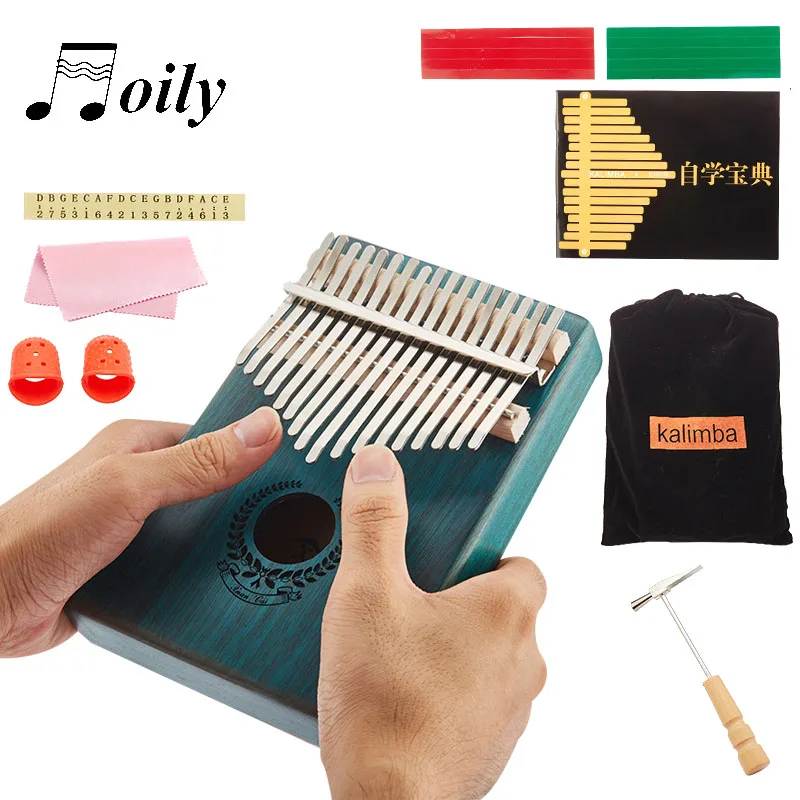 Калимба 17 ключ твердого красного дерева палец фортепиано Тело Музыкальные