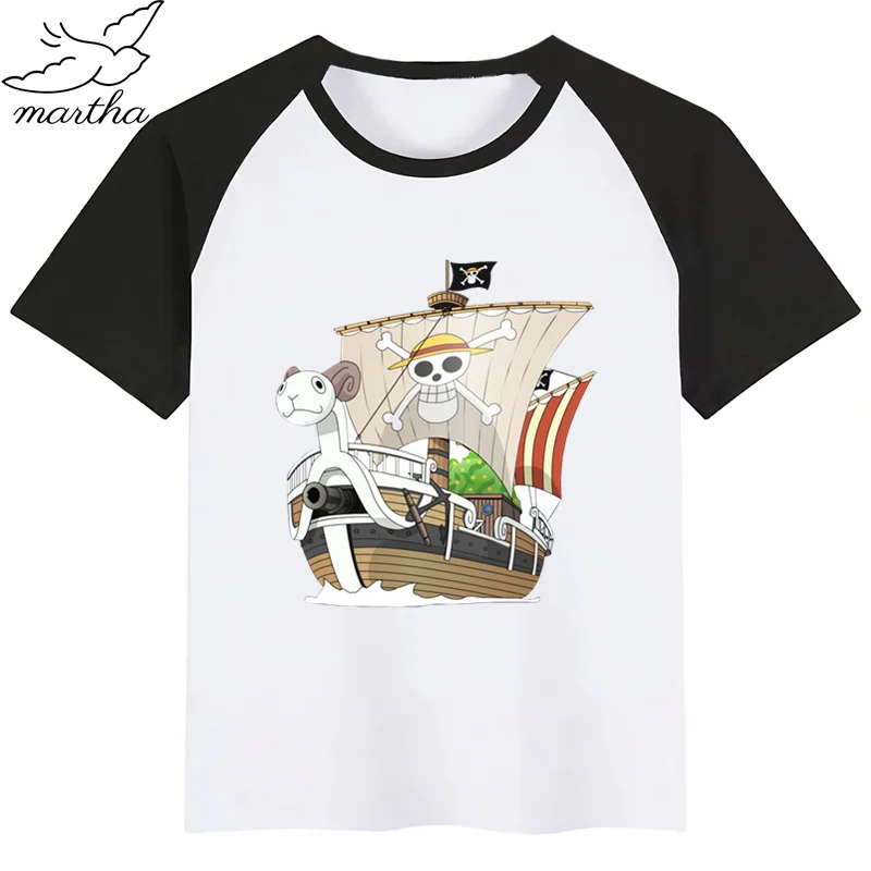 Luffy/футболка для мальчиков; детская одежда с короткими рукавами и принтом для мальчиков; детский белый топ; топы для мальчиков; Детские футболки; Новая летняя футболка