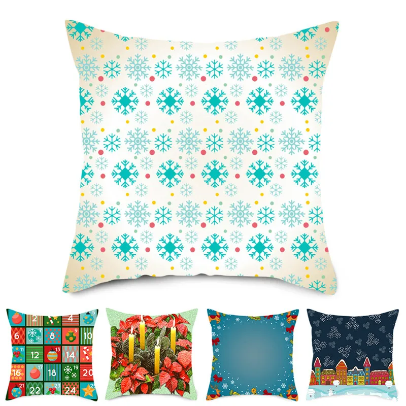 

TTLIFE New Winter Style Cushion Covers Pillow Cover Snowman Throw Pillow Covers for Chair Sofa Decoration Polyester Pillowcases
