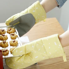 Домашняя ткань для микроволновой печи Утепленные перчатки Теплоизоляция кухня высокая температура выпечки специальная печь перчатки кухонные принадлежности