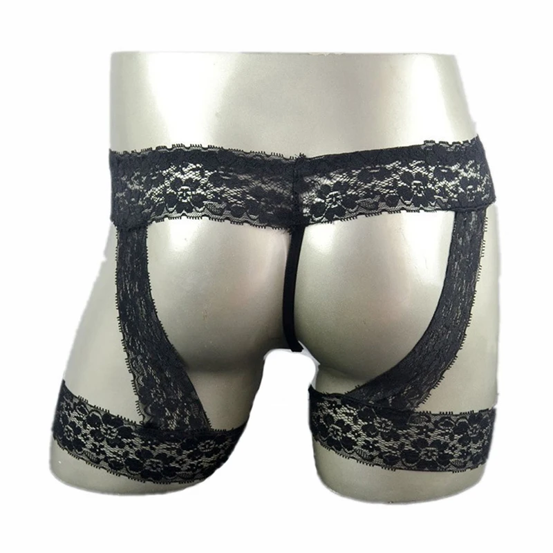 

Lace Style Men's Almost Naked Sexy Lingerie Erotic Breathable Boxer Underwear