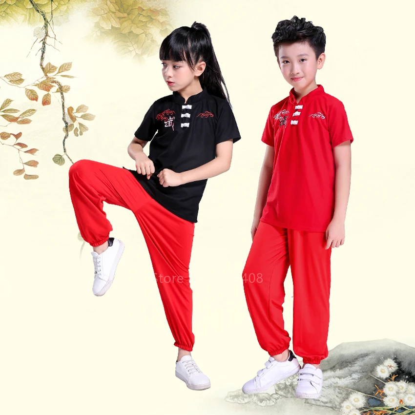 Tanio Dzieci Kungfu jednolite chińskie tradycyjne
