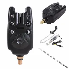 1 шт. 2 светодиодный Регулируемый тон, громкость, чувствительность, звуковое оповещение, сигнализация для рыбалки, водостойкая рыболовная сигнализация, рыболовная удочка, свингер 1