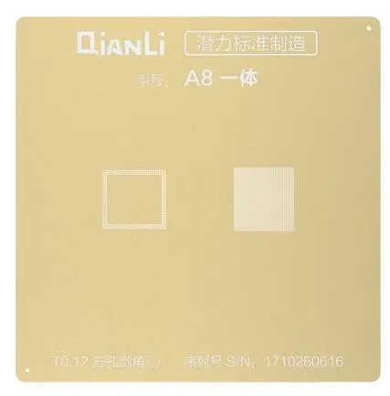 QIANLI IOS золотой 2D BGA трафарет для iPhone 5S 6G 6plus 6S 6SP 7 7P 8 8P процессор ОЗУ A8 A9 A10 A11 A12 ребол IC стальная сетка Оловянная сетка