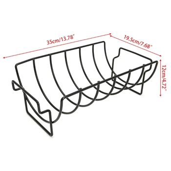 

Non-Stick Metal Wire Stand BBQ Grill Steak Holder Roasting Rib Rack Kitchen Tool