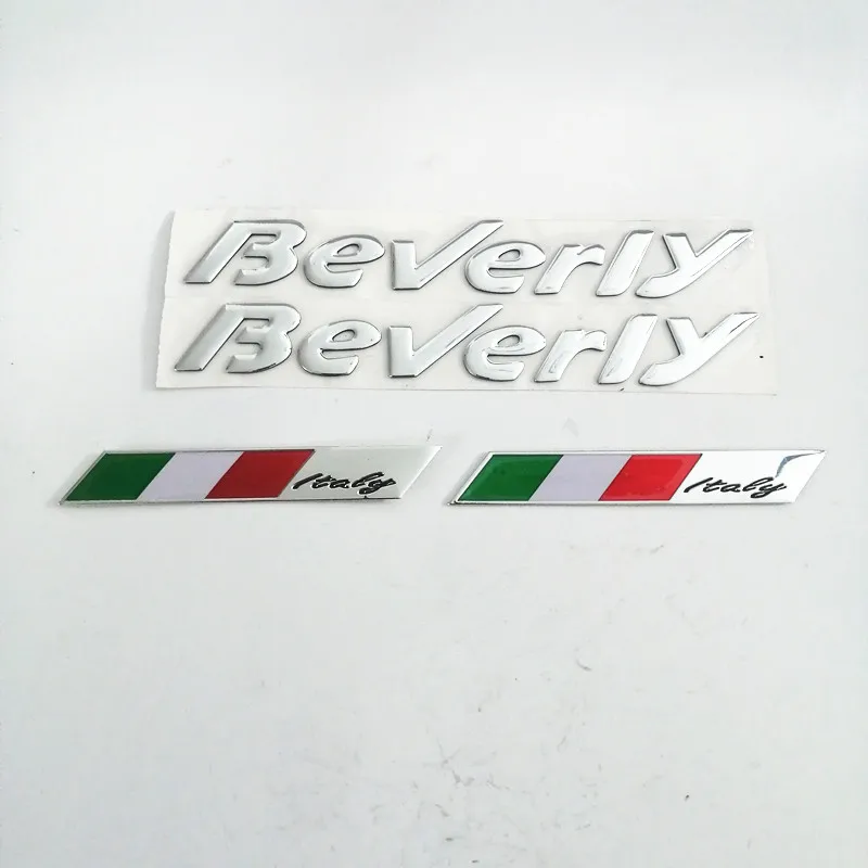 Decalcomania D'Argento Dell'Autoadesivo Del Distintivo Dell'Emblema 3D Dell'Emblema Del Motociclo D'Argento Per Piaggio Port 500