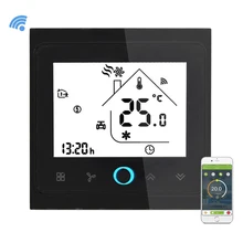 Интеллектуальная беспроводная(Wi-Fi) Кондиционер 4-трубный комнатный термостат трех ветровых Скорость термостат программируемый Температура контроллер ЖК-дисплей Дисплей Сенсорный экран