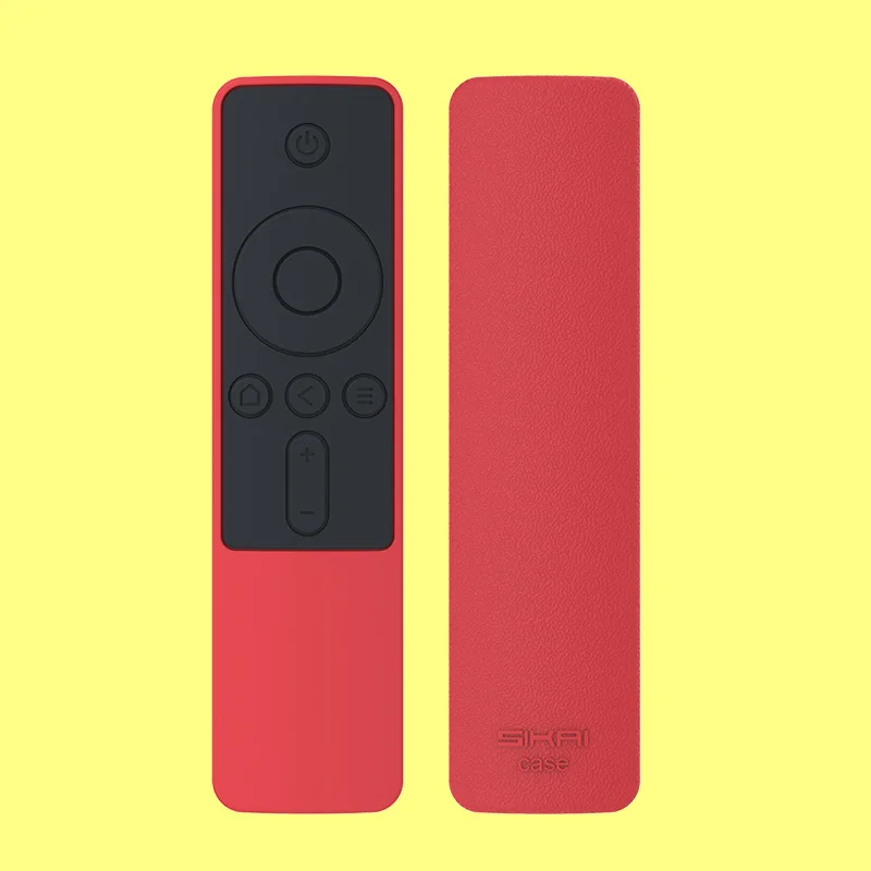 Чехол для пульта дистанционного управления для Xiaomi Mi 4A 4C 4X 4S SIKAI tv голосовой пульт дистанционного управления чехол SIKAI - Цвет: red black