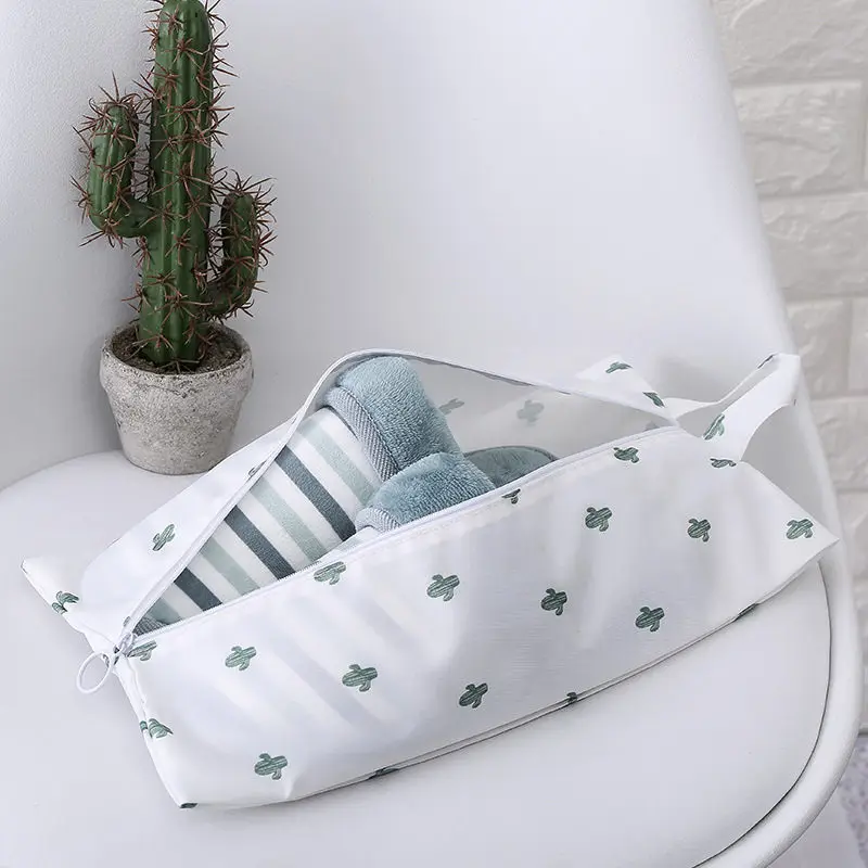 Portable Waterproof Travel Shoe Storage Bag Polyester Zippers Dustproof Covers Shoes Organizer Hand Held Storage Bags