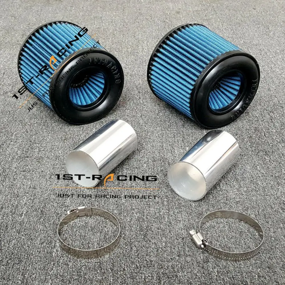 2.25" High FLow Dual Cone Air Filter For BMW 135i 335i 535i E90 E92 E90 Z4 N54 3.0L