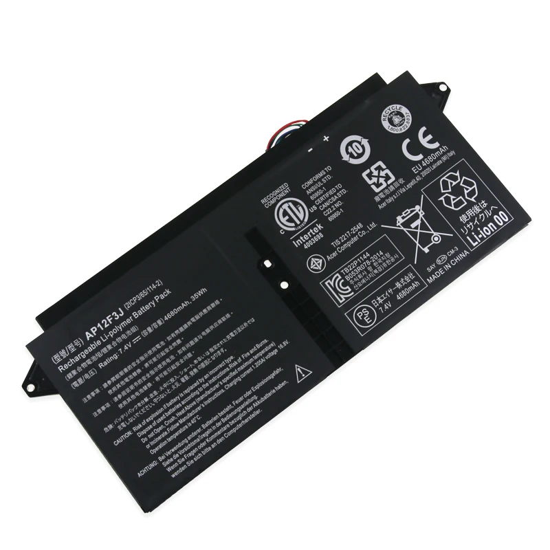 Аккумулятор для ноутбука acer Aspire 13," ультрабук S7 S7-391 2ICP3/65/114-2 AP12F3J 7,4 V 4680 мА-ч/35WH AP12F3J