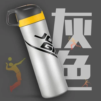 

Vacuum Thermos Bottle Stainless Steel Double Wall Simple Thermos Modern Butelka Termiczna Large Capacity Water Bottle KK60BW