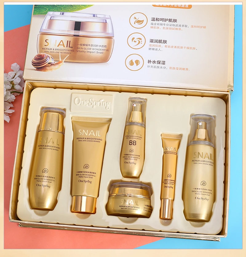 Conjunto de Maquiagem para Cuidados com o Rosto Jogo de Cosméticos para Homens da Moda Anti-rugas do Óleo-controle Creme de Limpador de Rosto Feminino Quente Tonalizador Úmido 20 Conjunto de maquiagem para cuidados com o