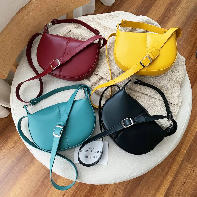 Kopen Solid Retro PU Lederen Crossbody Tassen Voor Vrouwen 2019 Kleine Schouder Tas Dame Handtassen bolso mujer Vrouwen Tas