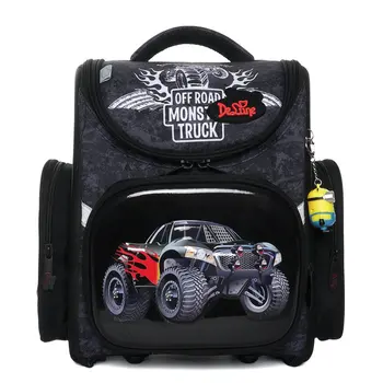 

Brand 3-154 Kids Fashion School Bags for Boys Cartoon Car 3D Orthopedic Backpack Satchel Girls Schoolbag Mochila Infantil