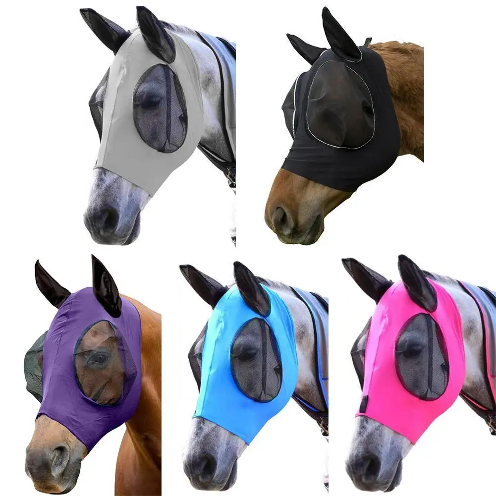 Fly Mask Elastic Horses Horse Supplies Fly Mask Anti Fly Horse Mask