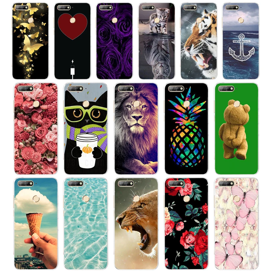 

K For Huawei Honor 7C Case Cover 5.7" Soft TPU Silicone Bumper Honor 7C Cases for Huawei Honor 7C AUM-L41 Phone Case Back Cove