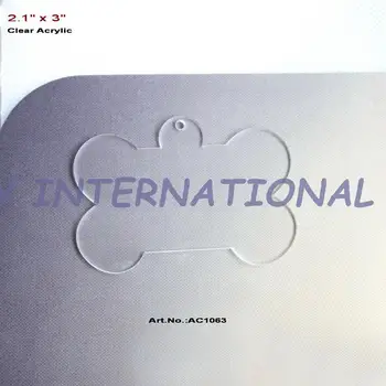 

(6pcs/lot) 76mm Clear Blank Acrylic Keychains Bone Key Chains Acrylic Pendants 3"-AC1063