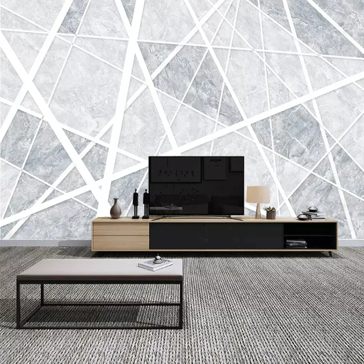 

3D Northern European-Style TV Backdrop Wallpaper Minimalist Modern Wall Cloth 8D Geometry Decoration Film And Television Wallpap