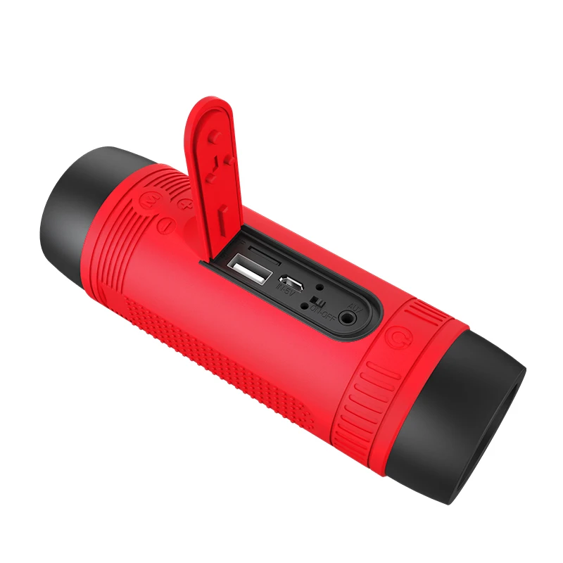 Zealot S1 Outdoor Waterproof Bluetooth Speaker FM Radio Bicycle Speaker  Portable Wireless Sound Post Boombox + Flashlight +