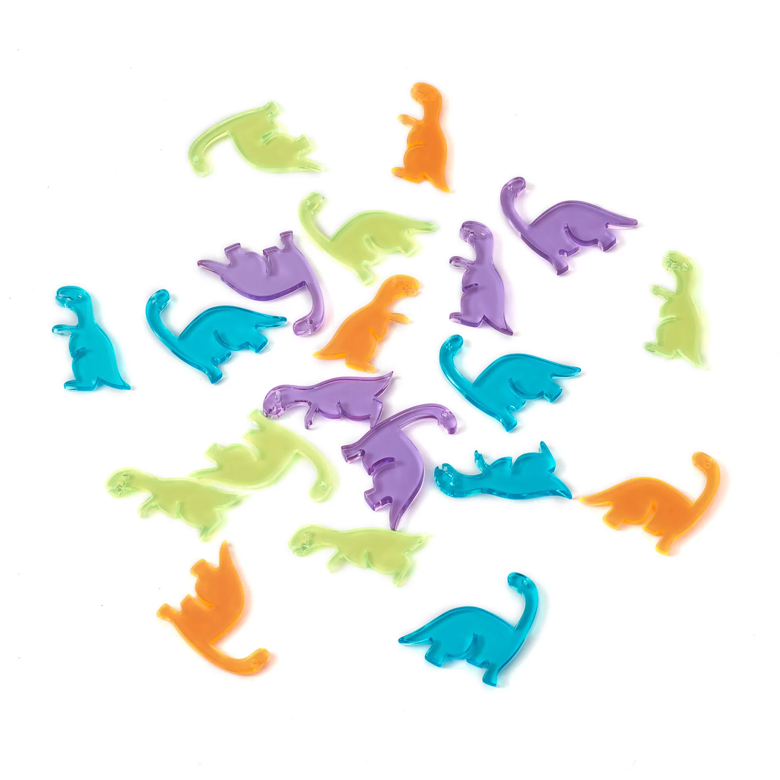 80Pcs Dinosauro Colorato Acrilico Trasparente Ciondolo Brachiosaurus Tyrannosaurus Charms Collana Orecchini Gioielli Risultati