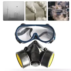 Face Protection Cover Dustproof Protective Glasses Mouth-Muffle With Double Gas Cylinder Industry Care Anti-Poisonous Equipment
