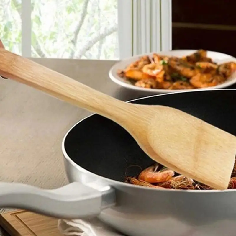 

Bamboo Spatula Scraper Bamboo Wooden Kitchen Cooking SpatulaSpoonTurner KitchenAccessoriesfriedpancooking Tools New