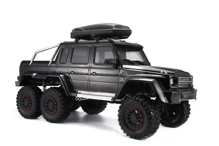 Détail des rails fixes de la valise de toit RC pour Traxxas Trx6 Scx10 III, vue rapprochée.
