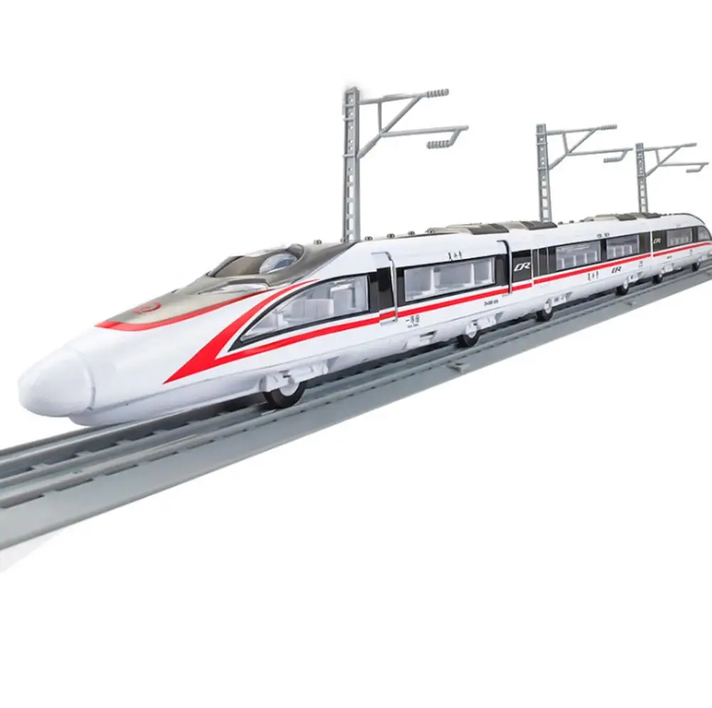1: 87 красный/синий/оранжевый/Золотой Commuter набор игрушек-поезд из сплава высокоскоростная железная игрушка автомобиль мальчик сплав метро тянуть назад автомобиль