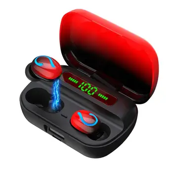 

Wireless Earphones Bluetooth 5.0 Earbuds with Charging Case Digital Display for Sports Gym Workout Running