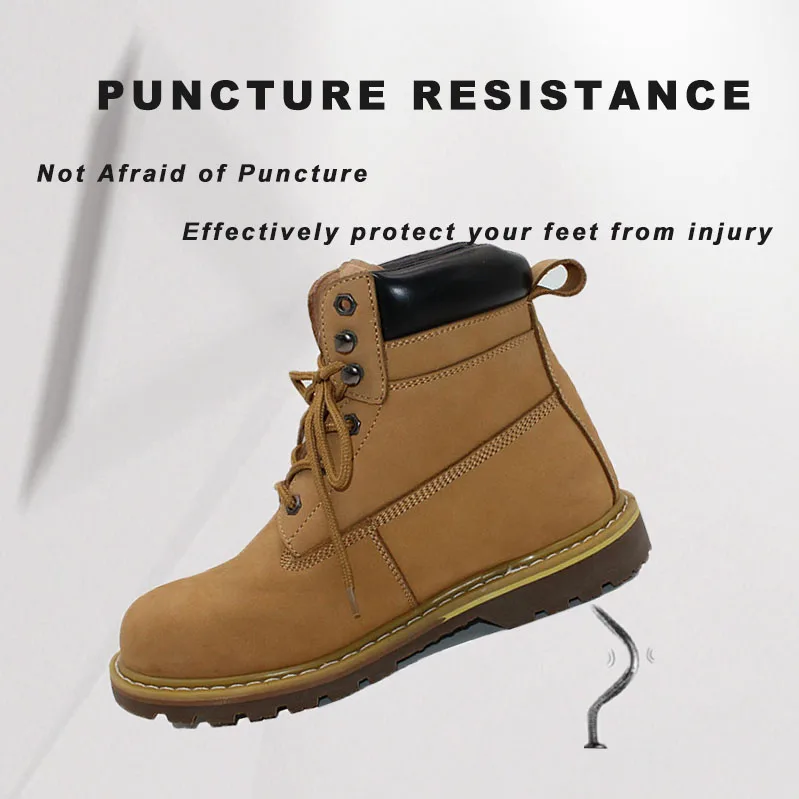 Ударопрочностью защитные ботинки со проколов сапоги, нескользящая резиновая подошва, разбить устойчивы и износостойкие рабочие ботинки