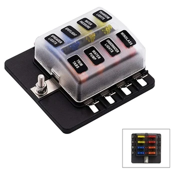 

for Automobile and Marine Fusebox Holder, 8-Way Plug Type with LED Indicator, for Automobile and Marine Use