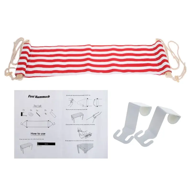 Canvas Feet Hammock Portable Foot Rest Indoor Outdoor Household Office Travel Mini Relax Stand