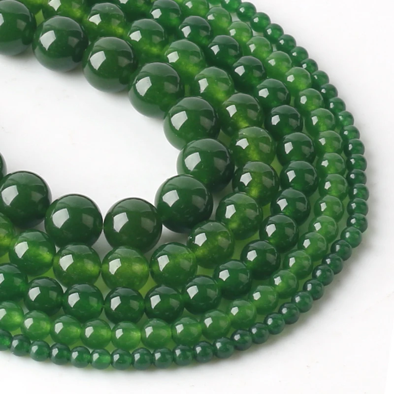 Natural Stone Beads Malaysian Jades Round Loose Beads For Jewelry Making DIY Handmade Bracelets