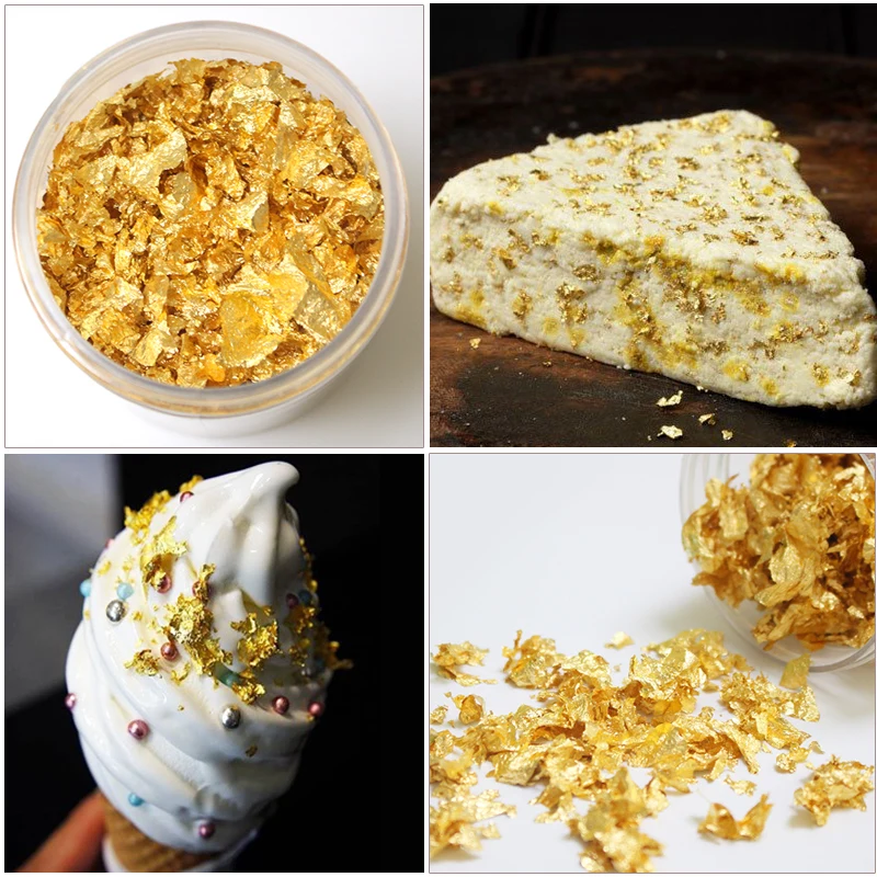 Съедобная блестящая позолоченная маска 24 к для украшения торта лица искусство