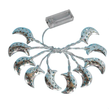 

Silver Wrought Iron Moon LED Lights, Stars and Moon Festival Lights