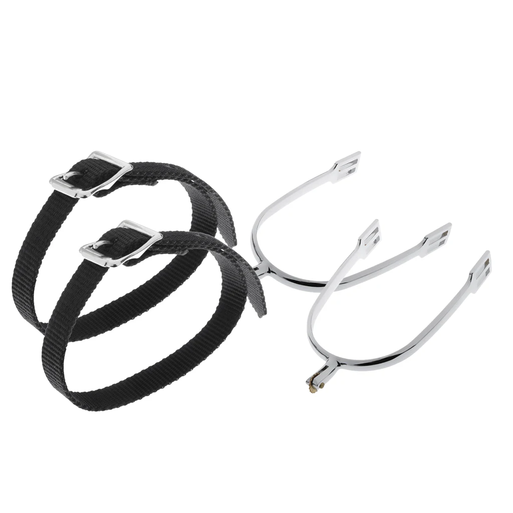 Mens Horse Riding Western Show Spur with Spur Straps Equestrian Equipment