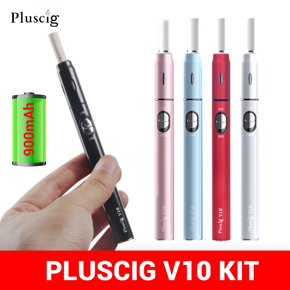 Vape IQO Pluscig V10 комплект с подогревом 900mah Battey электронная сигарета Табак сухой травы