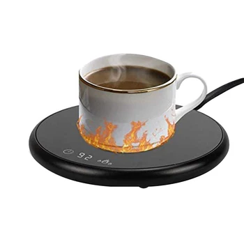 

THEVFAMILY Coffee Mug Warmer Electric Smart Beverage with Timer & Temperature Control,for Office/Home Black,US Plug