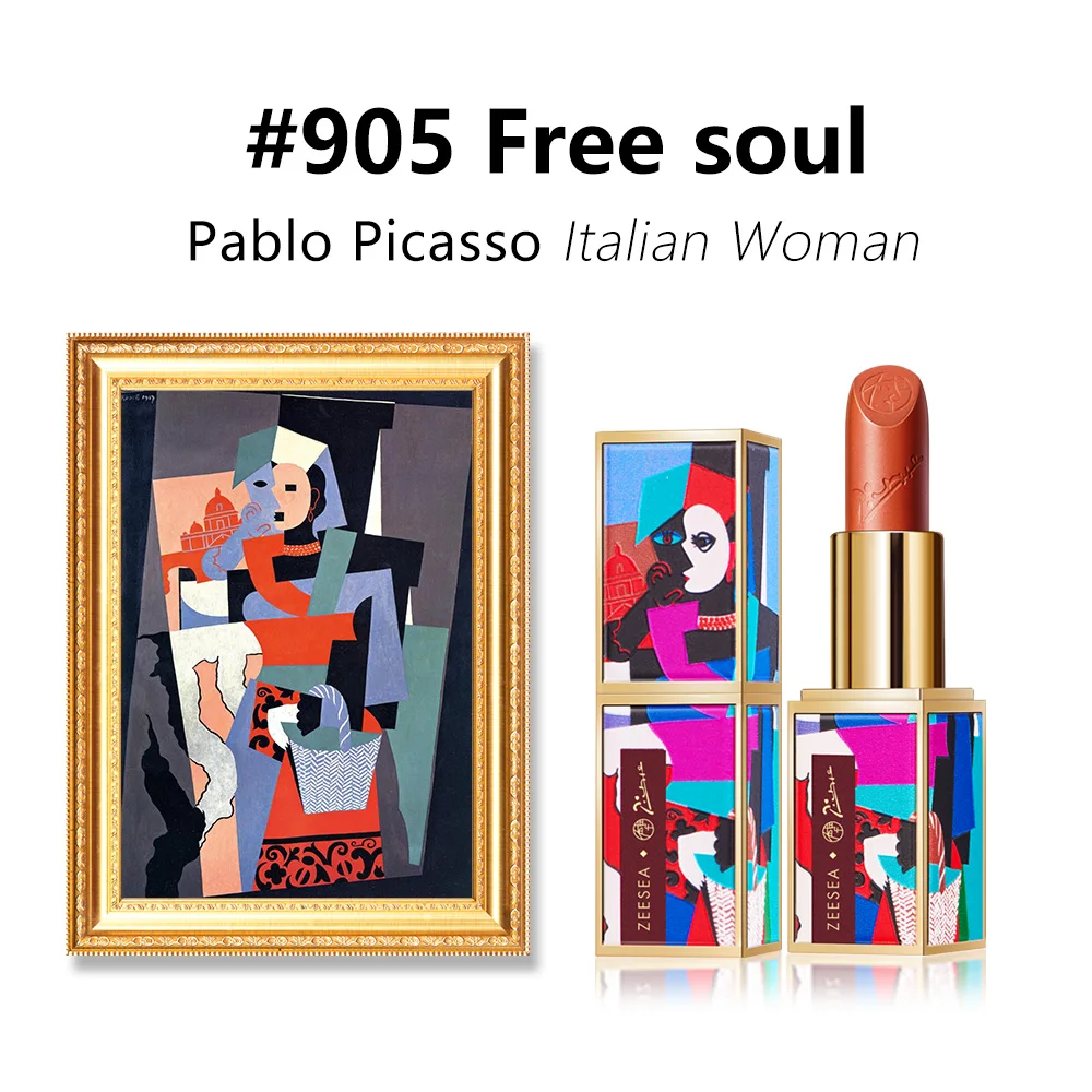 Goedkoop Zeesea Nieuwe Collecties Picasso Matt Langdurige Water Proof Fluwelen Non stick Cups Natuurlijke Naakt Lip Stick Glazuur Make Up cosmetische