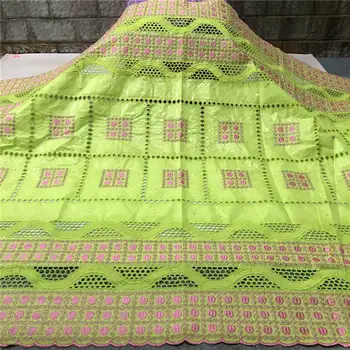 

African bazin riche fabric with brode Latest fashion embroidery bazin lace fabric with net lace 5 yards ! TL70720