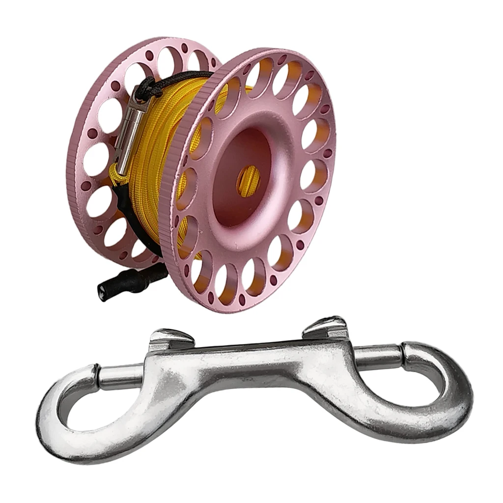 Finger Spool катушка с Нержавеющая сталь двусторонний зажим крушение Дайвинг Tech катушки - Цвет: Purple