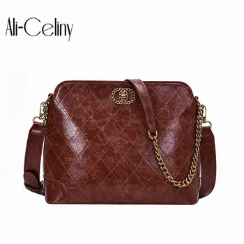 

Spring new bag for women 2020 advanced sense fashion embroidered thread bucket bag chain strip messenger texture bag for women