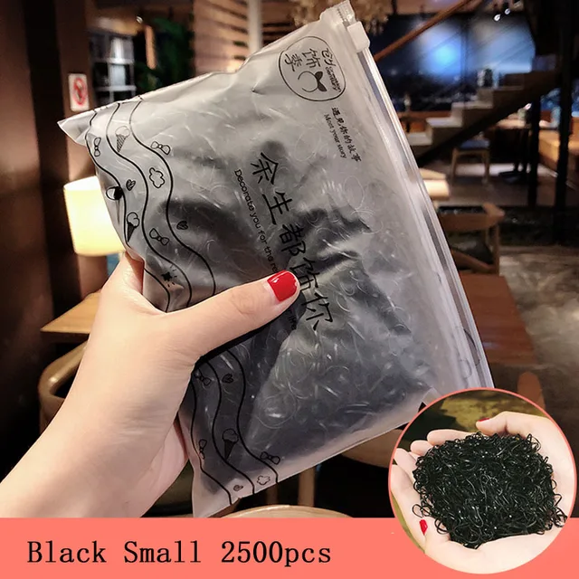 1000pcs/Pack Girls Colorful Small Disposable Rubber Bands Gum For Ponytail Hold Scrunchie Hair Bands Fashion Hair Accessories 2500colorful 18
