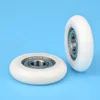 5pcs 10x40x10mm Nylon round type roller cam wheel white color POM delrin wrapped 6000ZZ bearing pulley plastic wheel ► Photo 3/3